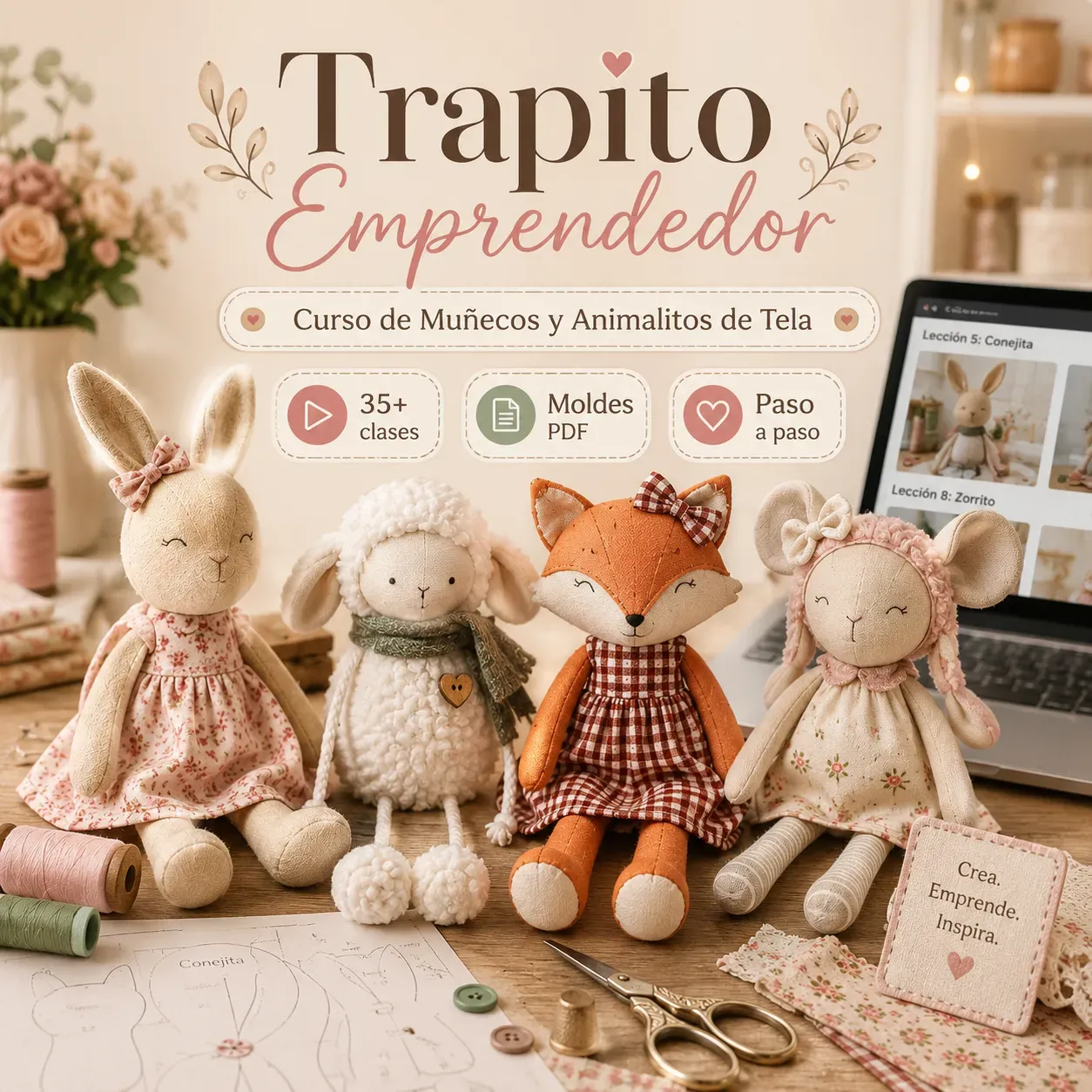Curso de Muñecos de Tela de Trapito Emprendedor