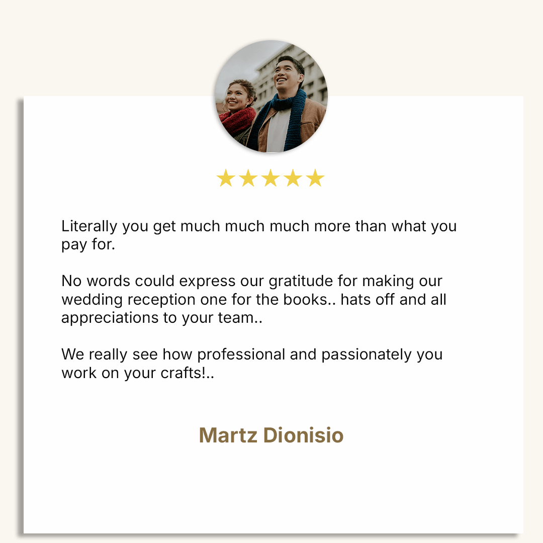 Client testimonial — Miels Event Styling