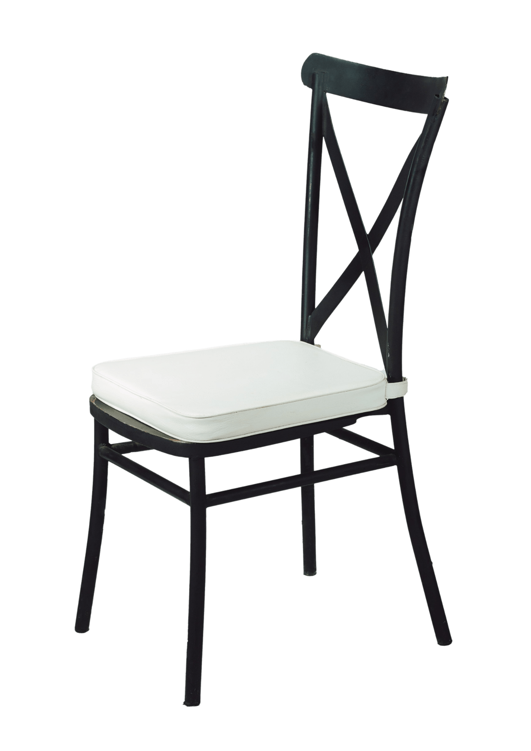 Black Metal Crossback Chair