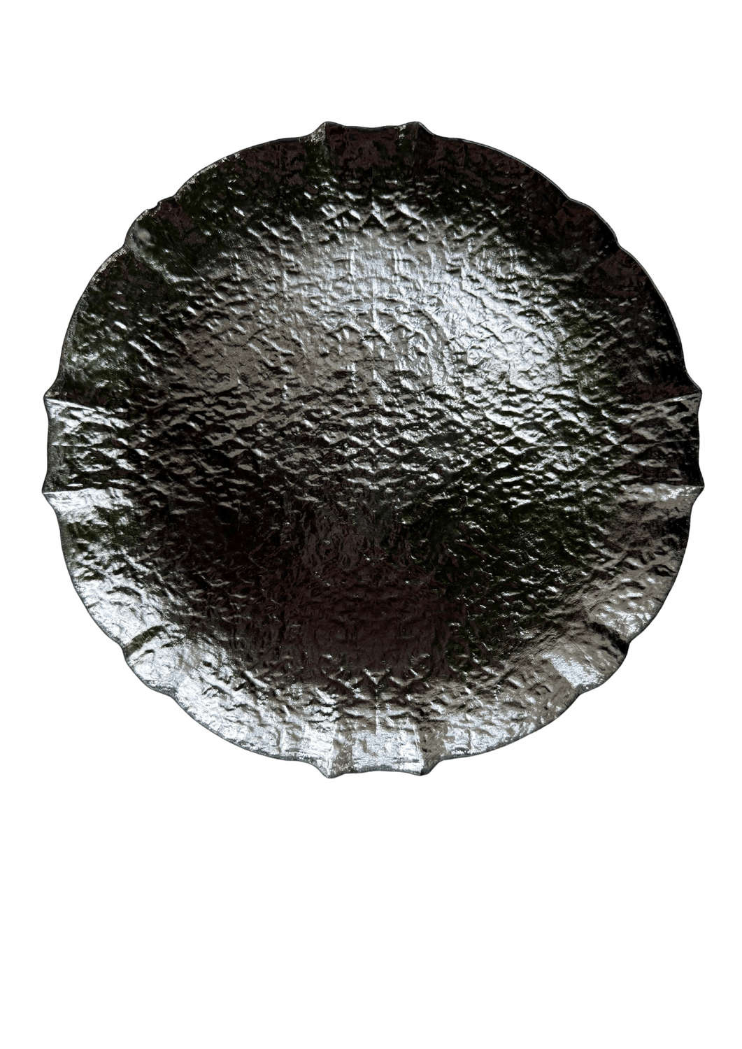 Glass Charger Plate - Silver