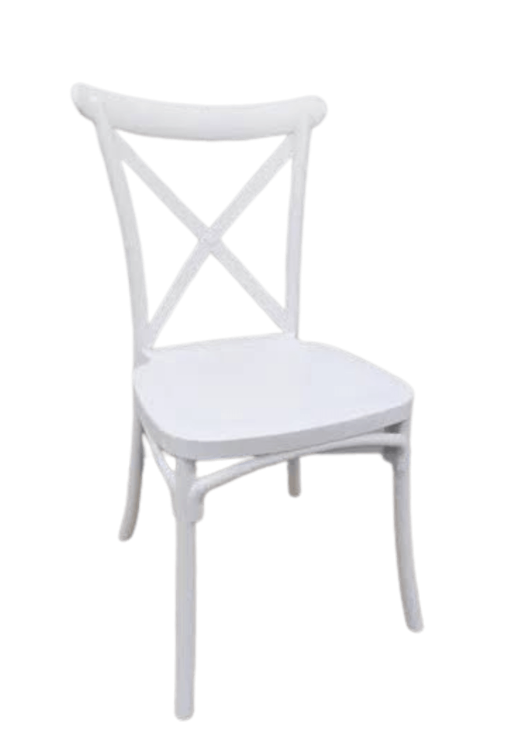 White Resin Crossback Chair
