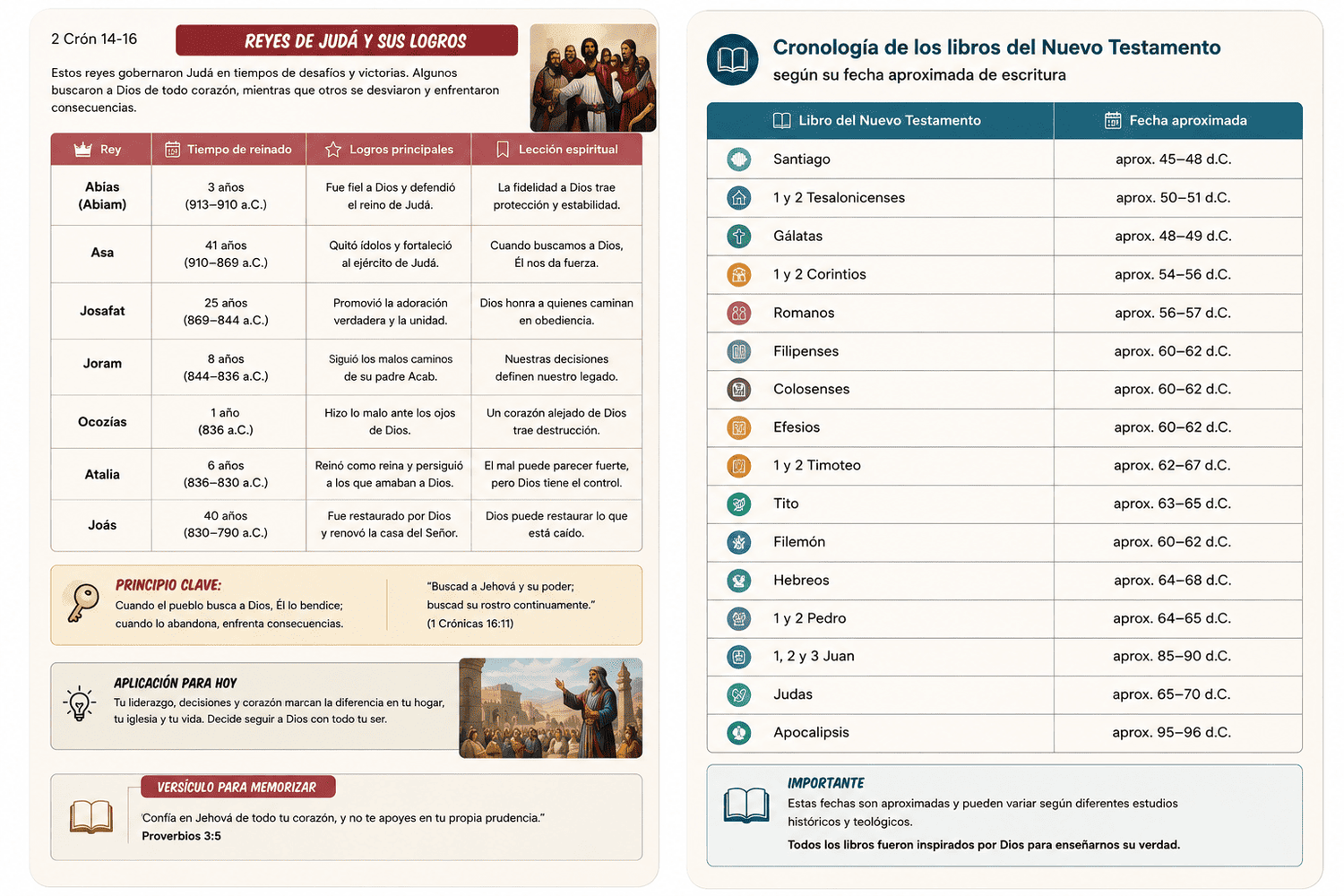 Tablas y cronologías bíblicas