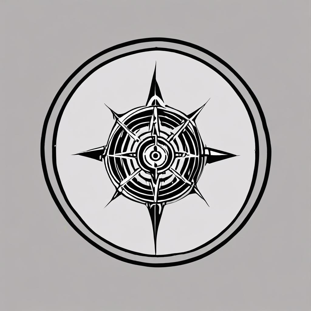 guiding hand compass icon