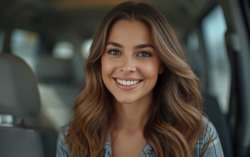 woman coach smiling natural light