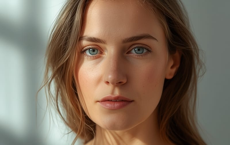 woman calm portrait natural light