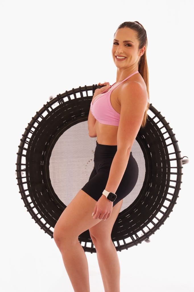 Cat holding her rebounder