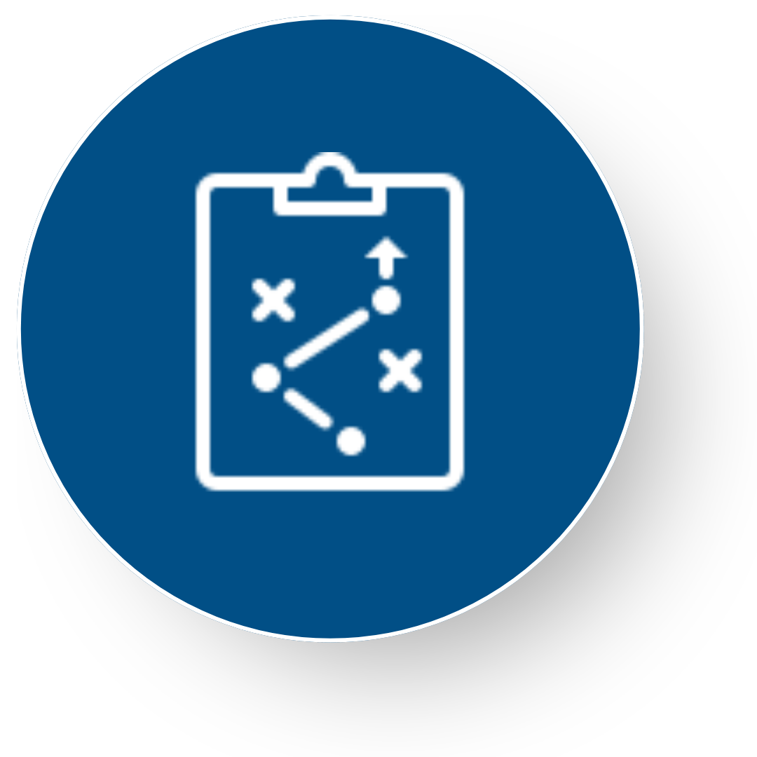 Ikona strategij in taktik za pogajanja, uporabljena v programu Pogajalske akademije