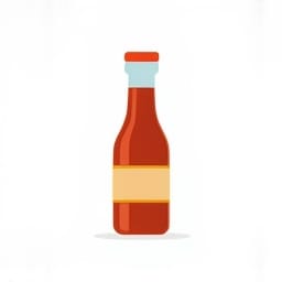 glass bottle sauce sealed