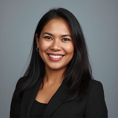 smiling Malaysian woman portrait