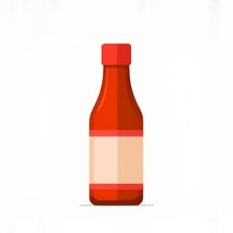 glass bottle sauce sealed