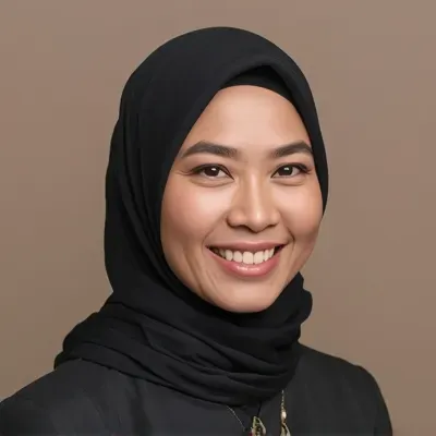 smiling Malaysian woman portrait hijab