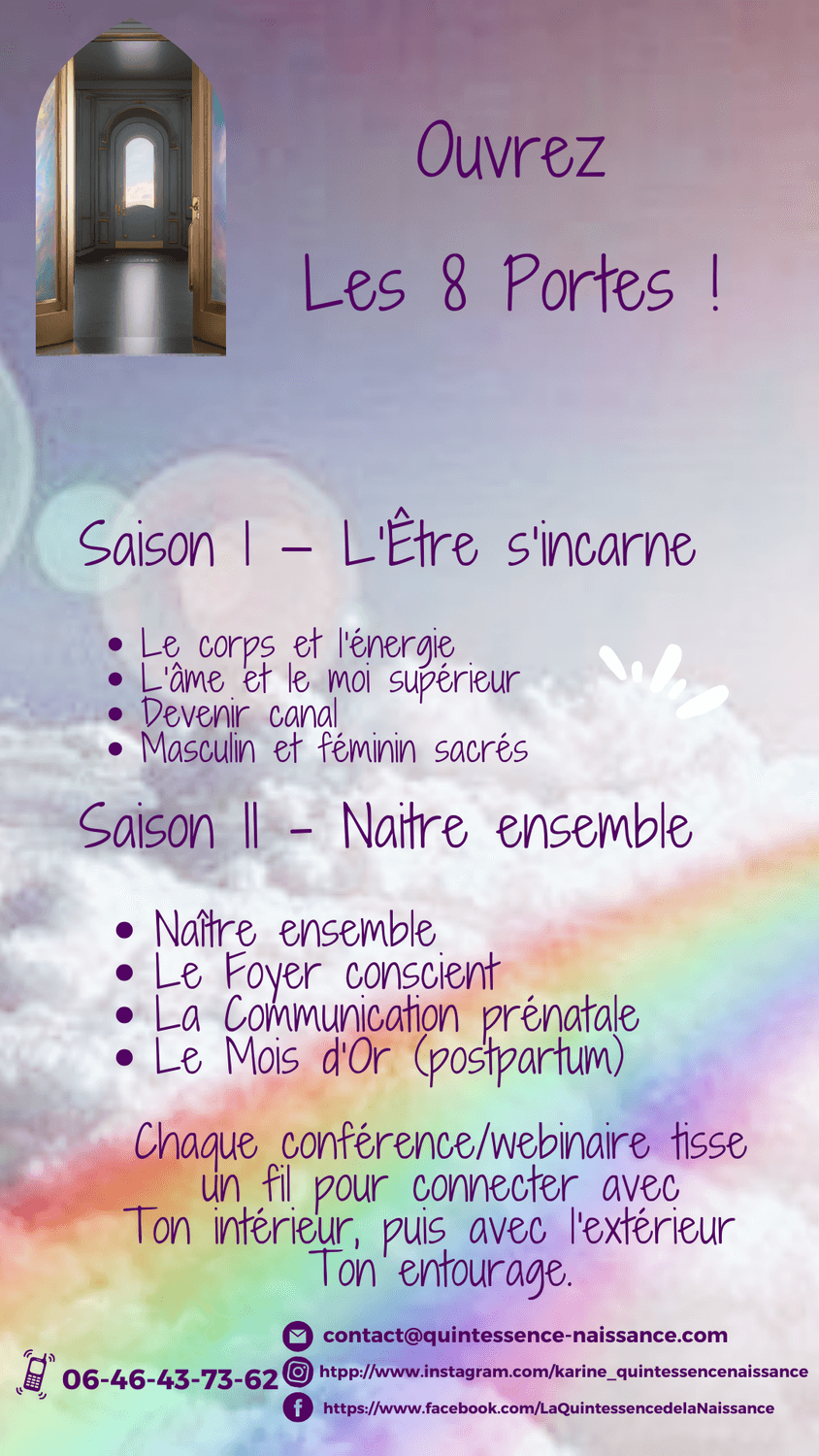 programme des 8 webinaires avec coaching et guidance à venir