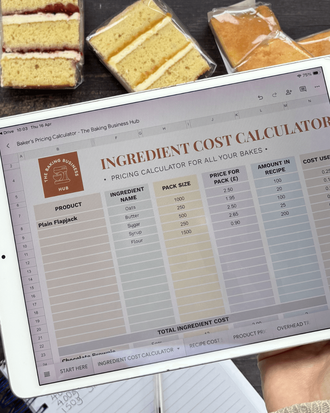Baker's Pricing Calculator