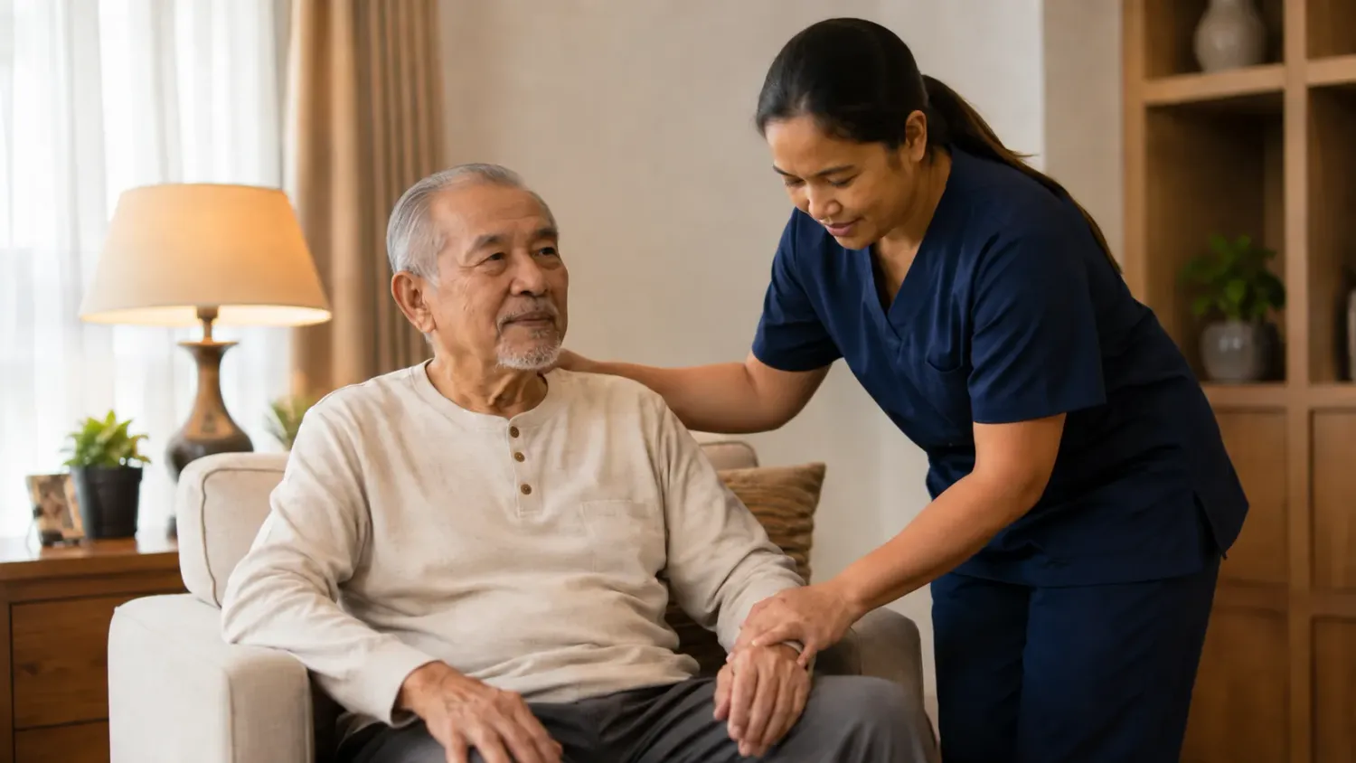 Caregiver providing up to 24-hour care