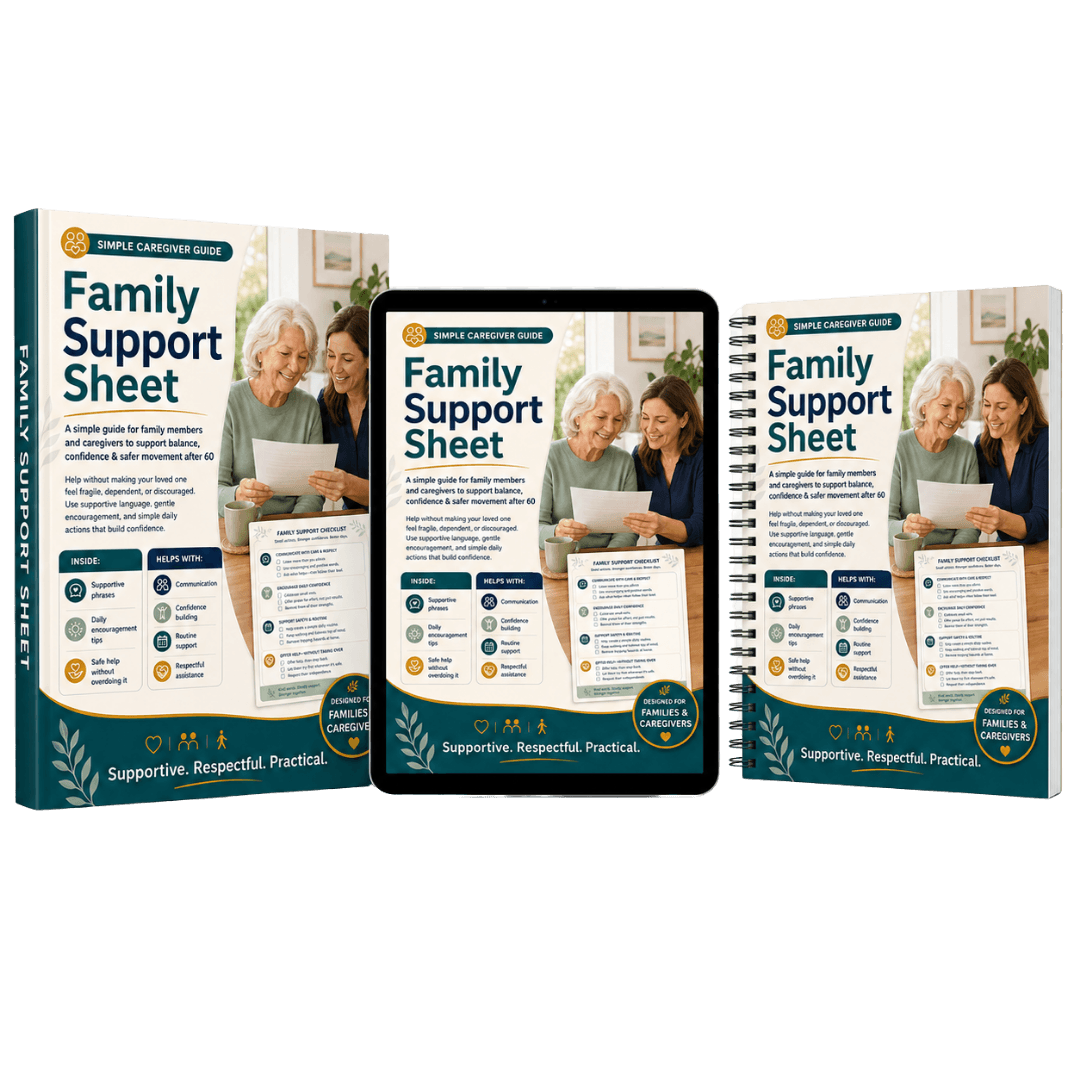 Family Support Sheet mockup