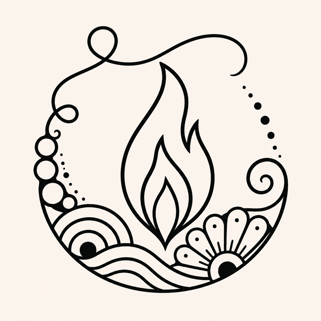 Tangle Hearth Zentangle Logo