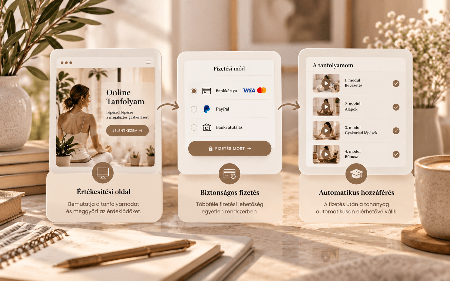 Online kurzus értékesítési rendszere