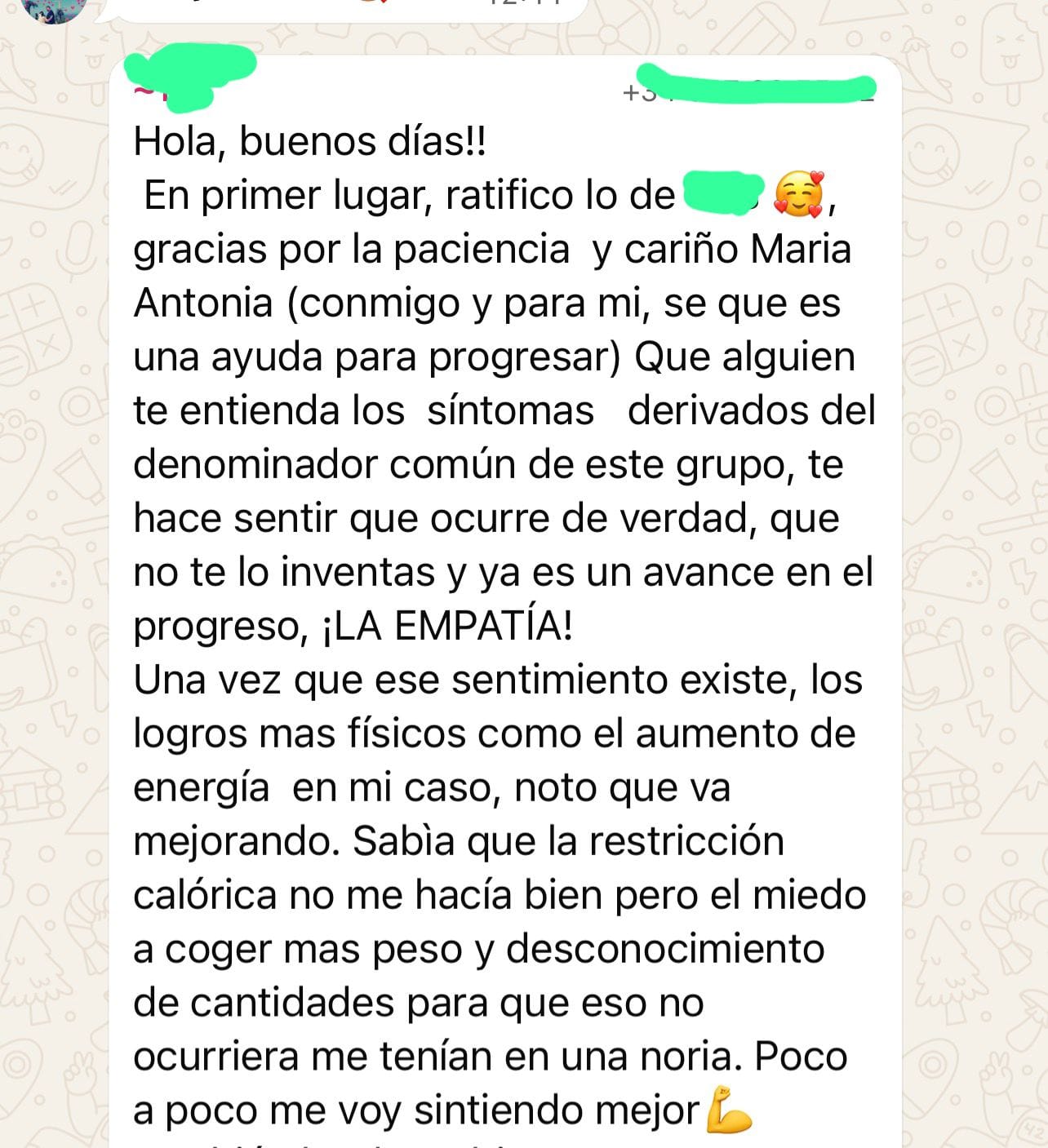 Testimonio real de una mujer acompañada por María Antonia