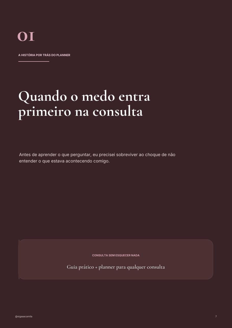 Página interna do ebook Consulta sem esquecer nada