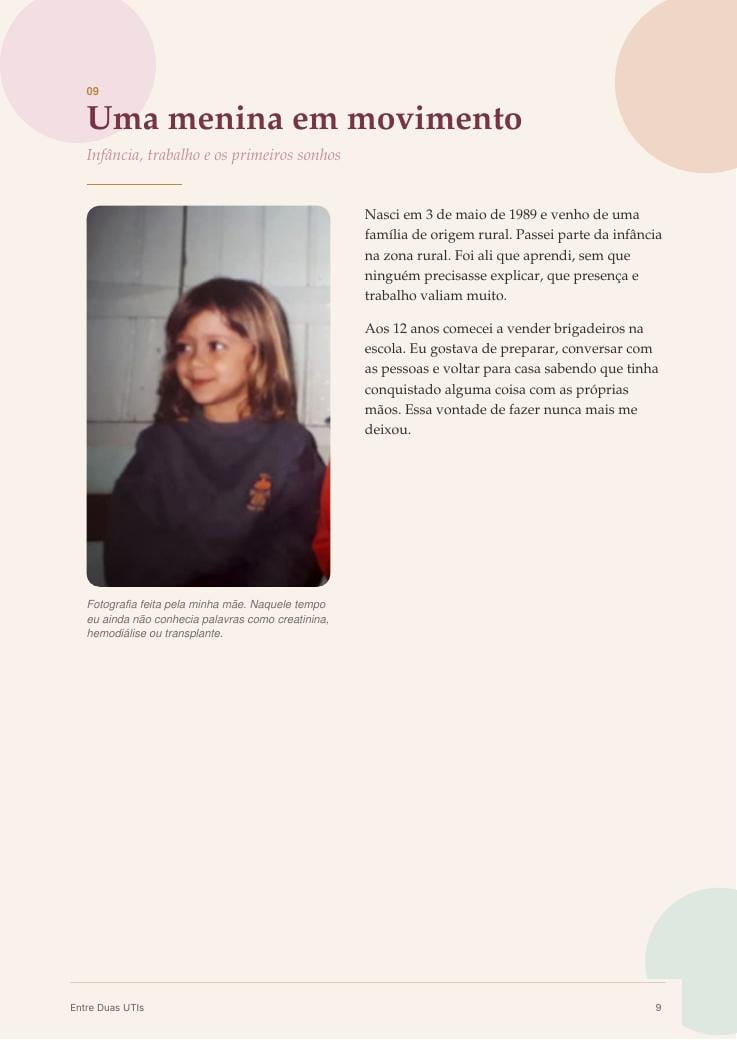 Página interna do ebook Entre Duas UTIs