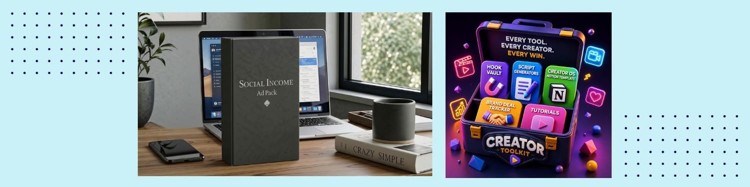 Blue tool box filled with creator top tools for growing short form video accounts