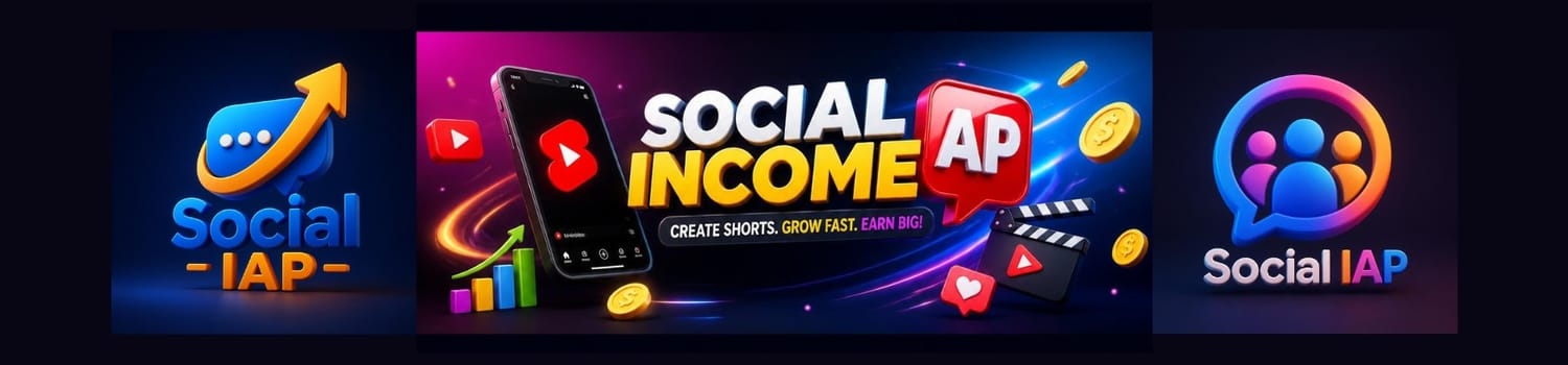 Colourful vibrant Social IAP banner against dark background