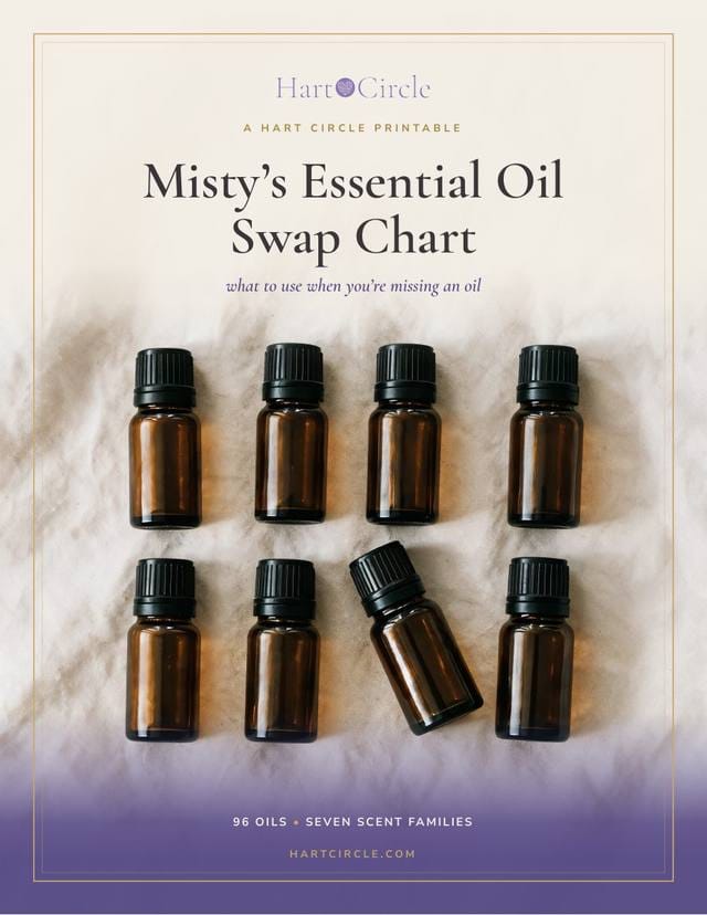 Misty's Essential Oil Swap Chart cover