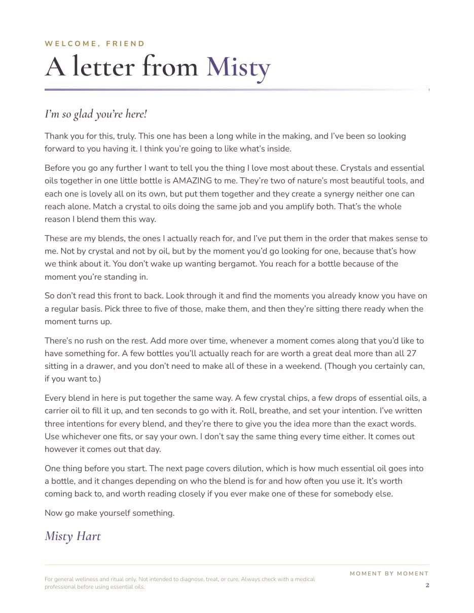 A letter from Misty