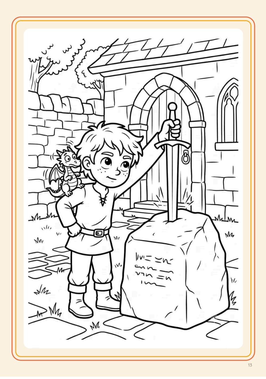 La page à colorier qui l'accompagne