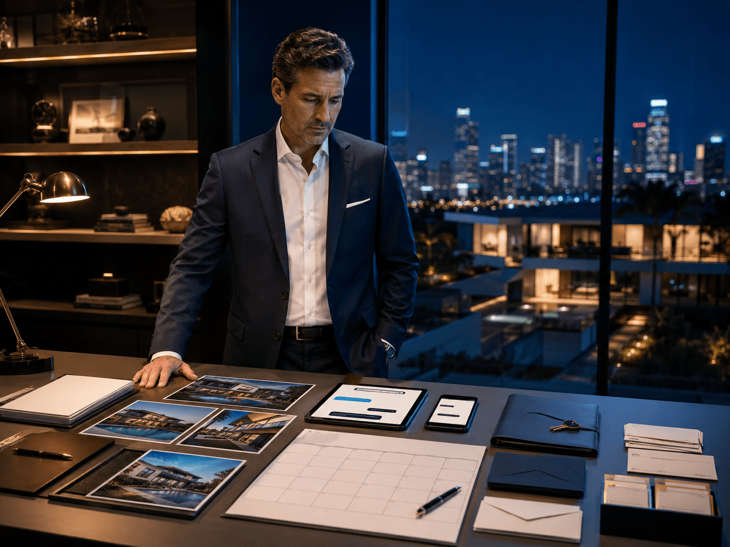 Busy real estate agent balancing listing marketing, client communication and transaction deadlines