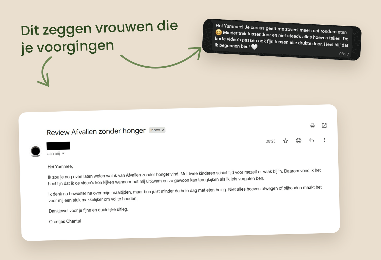 Reacties van deelnemers over de 7-daagse cursus Afvallen zonder honger