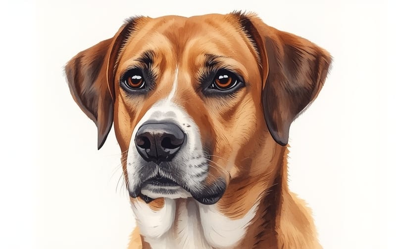 watercolor dog portrait painting