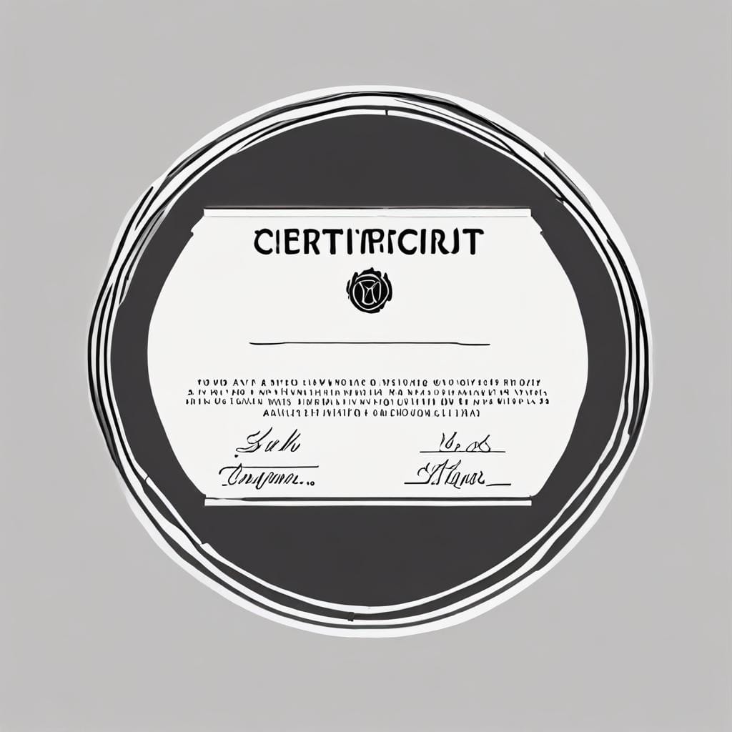 certificate print icon