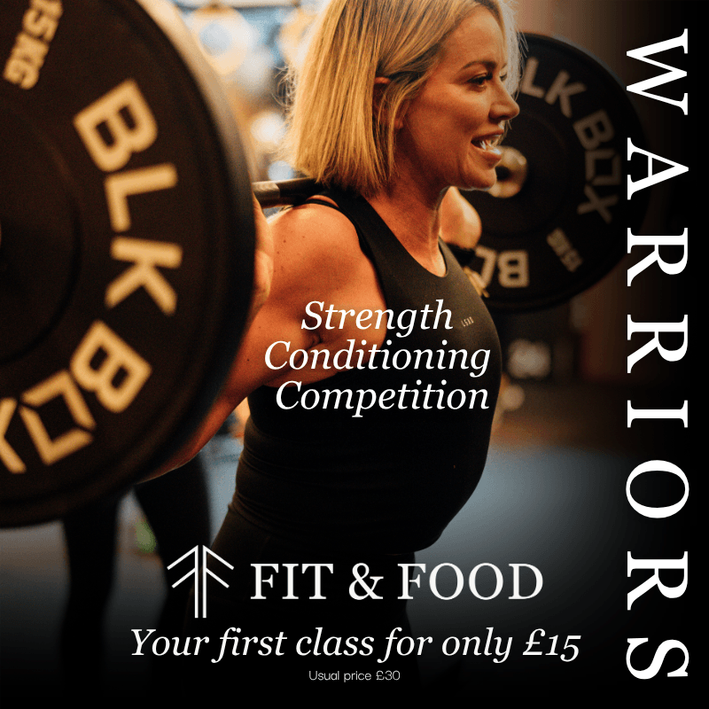 Strength and conditioning competition advert for a gym