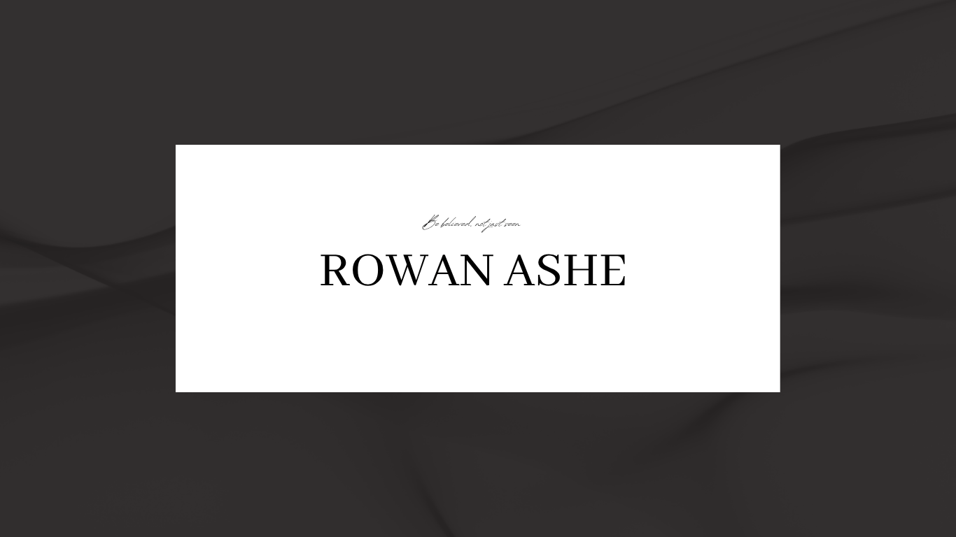 Rowan Ashe logo on a dark background