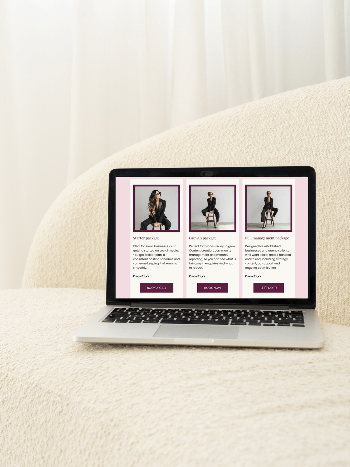 Tutor website template mock-up