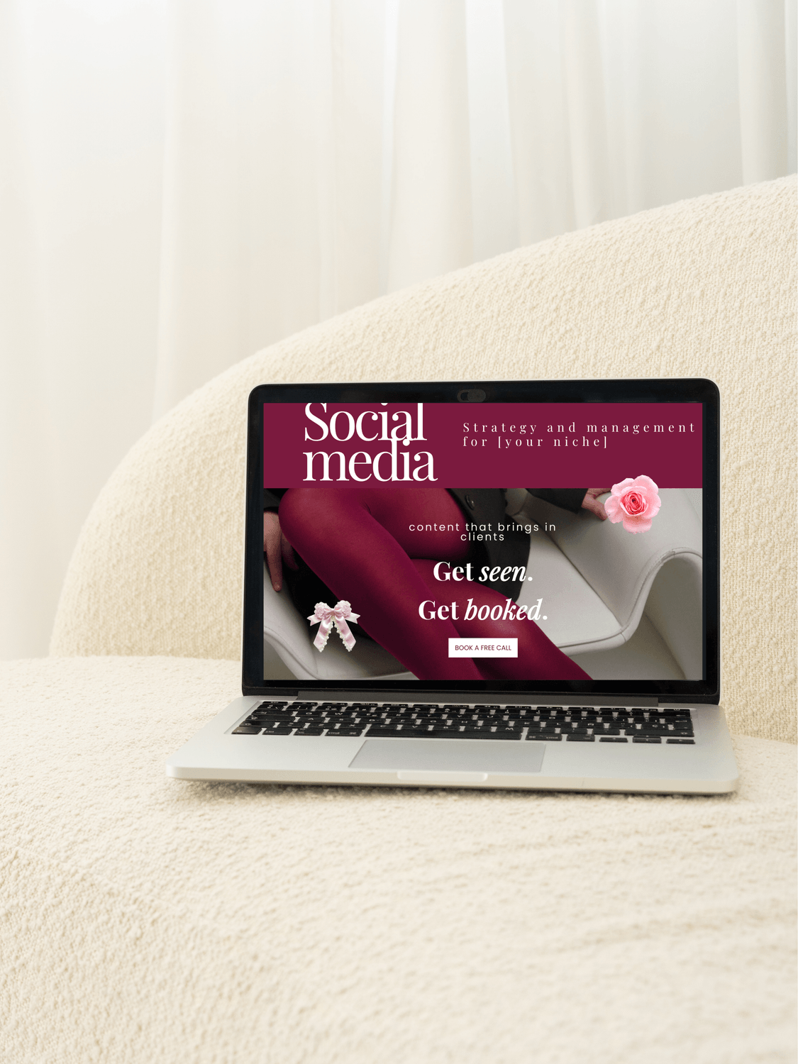 Home page of the social media managers website