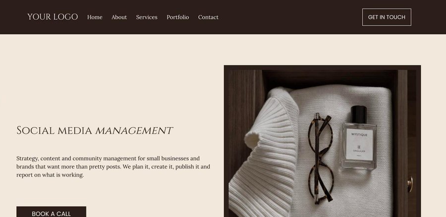 Services page of the Americana social media managers website