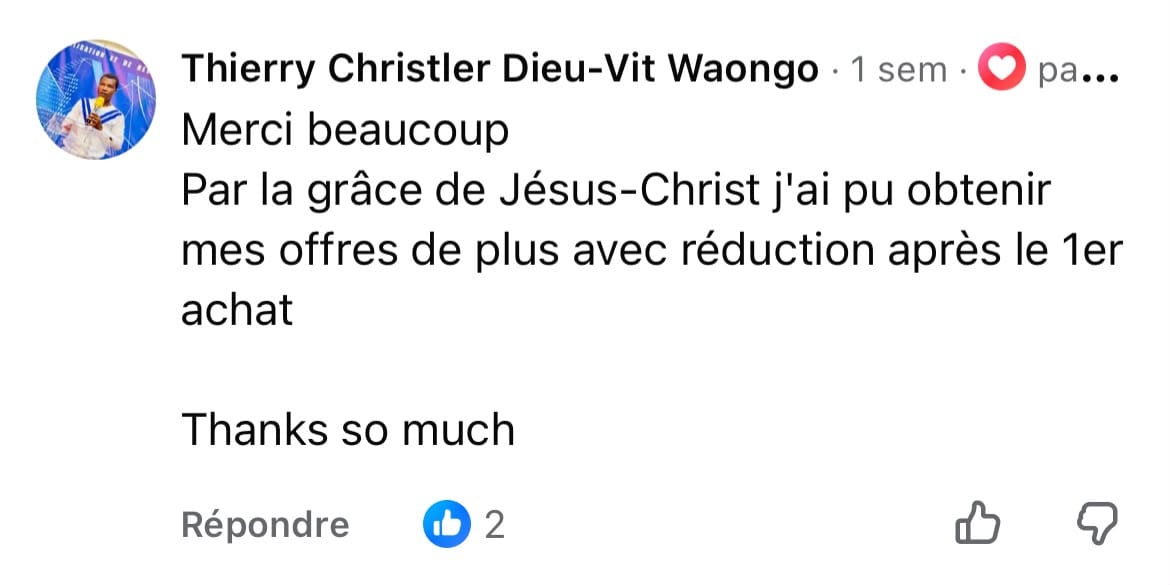 Commentaire Facebook