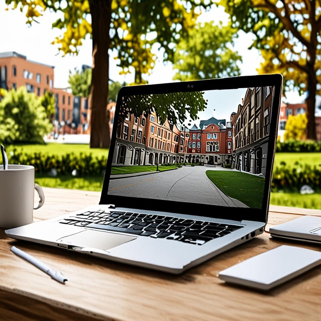 laptop campus mockup