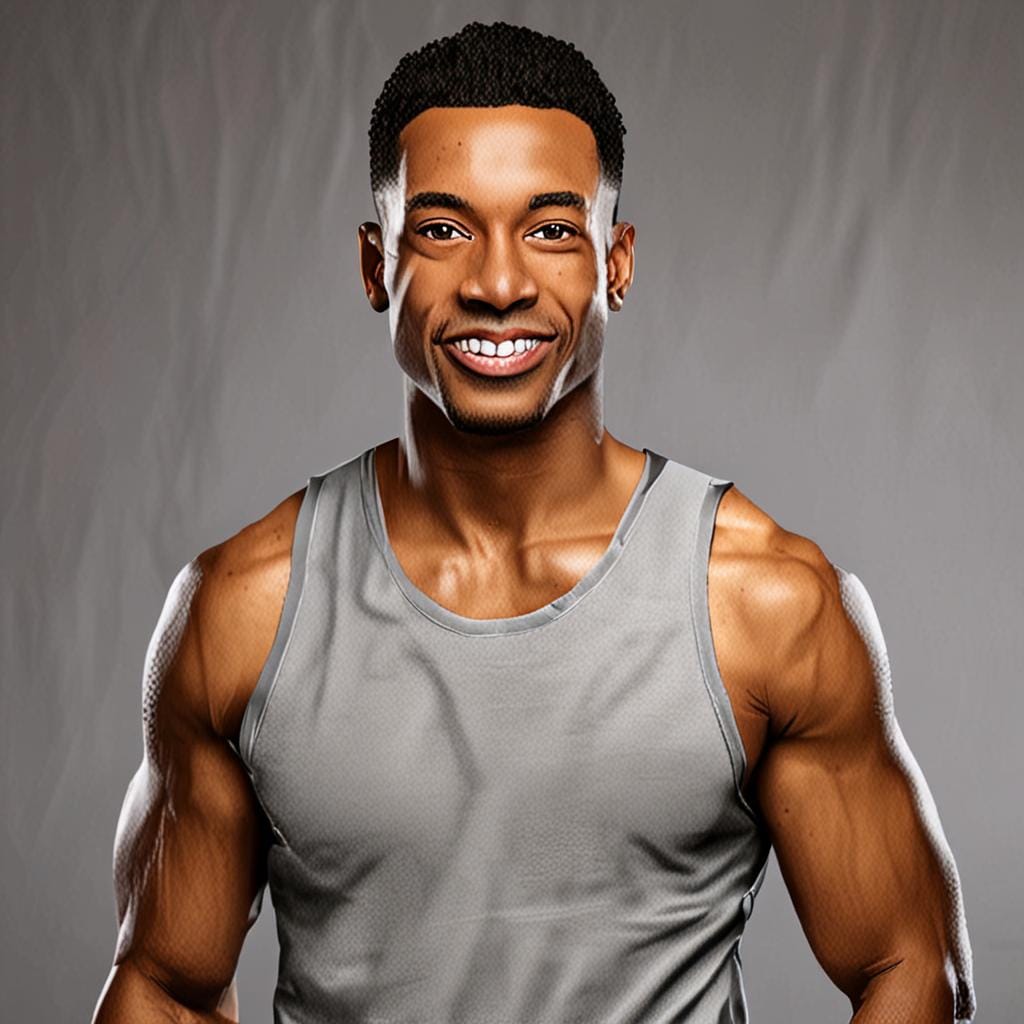 male sprinter portrait