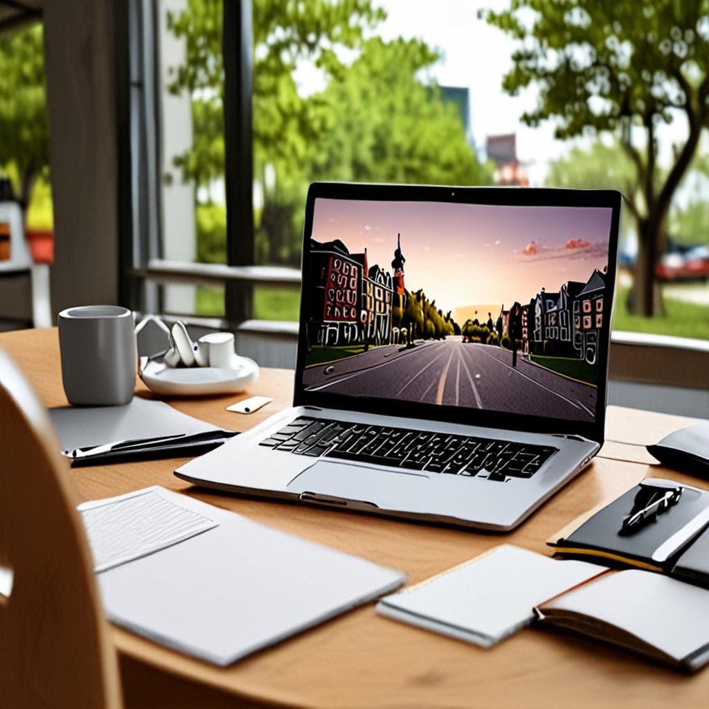 laptop campus mockup