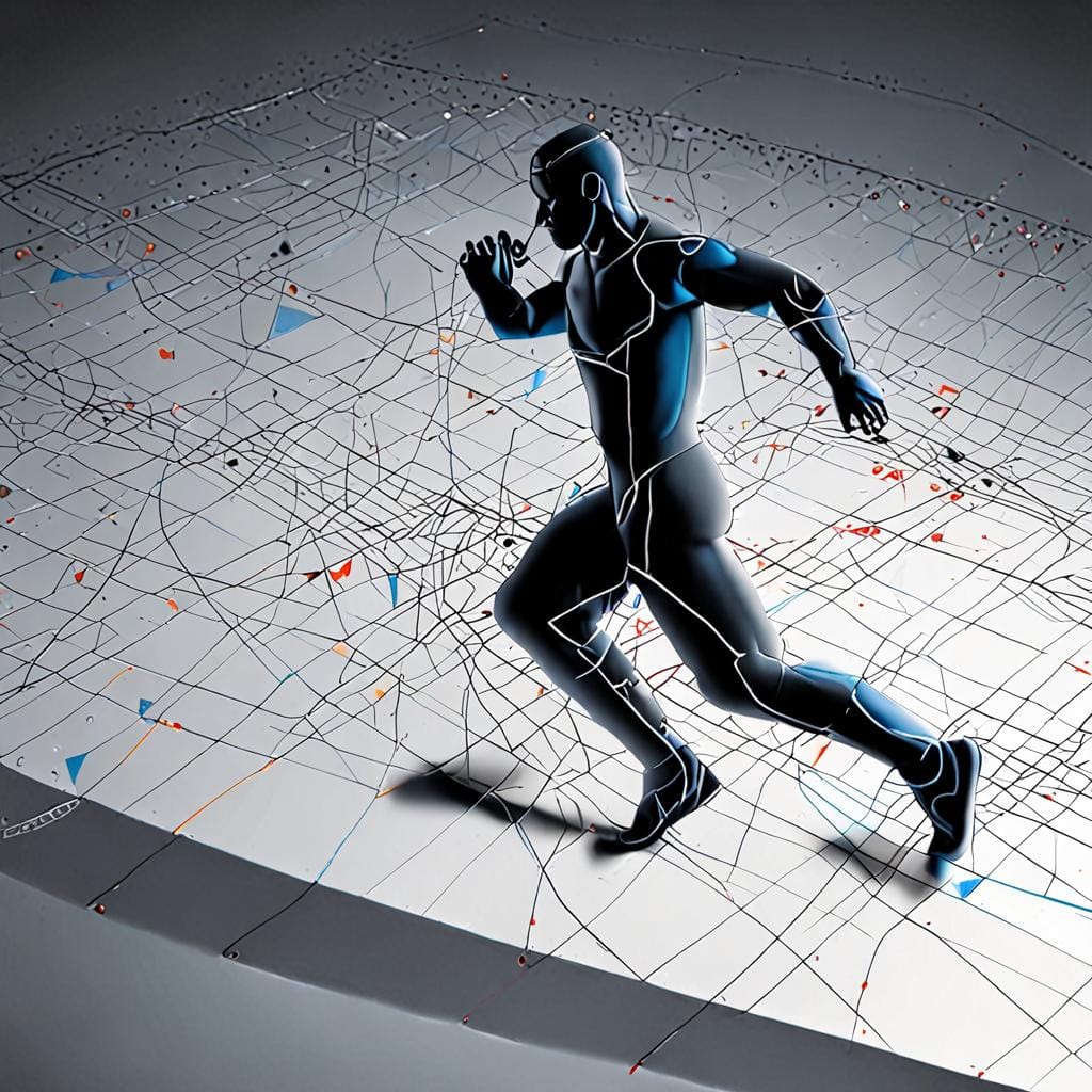 athlete performance map overlay