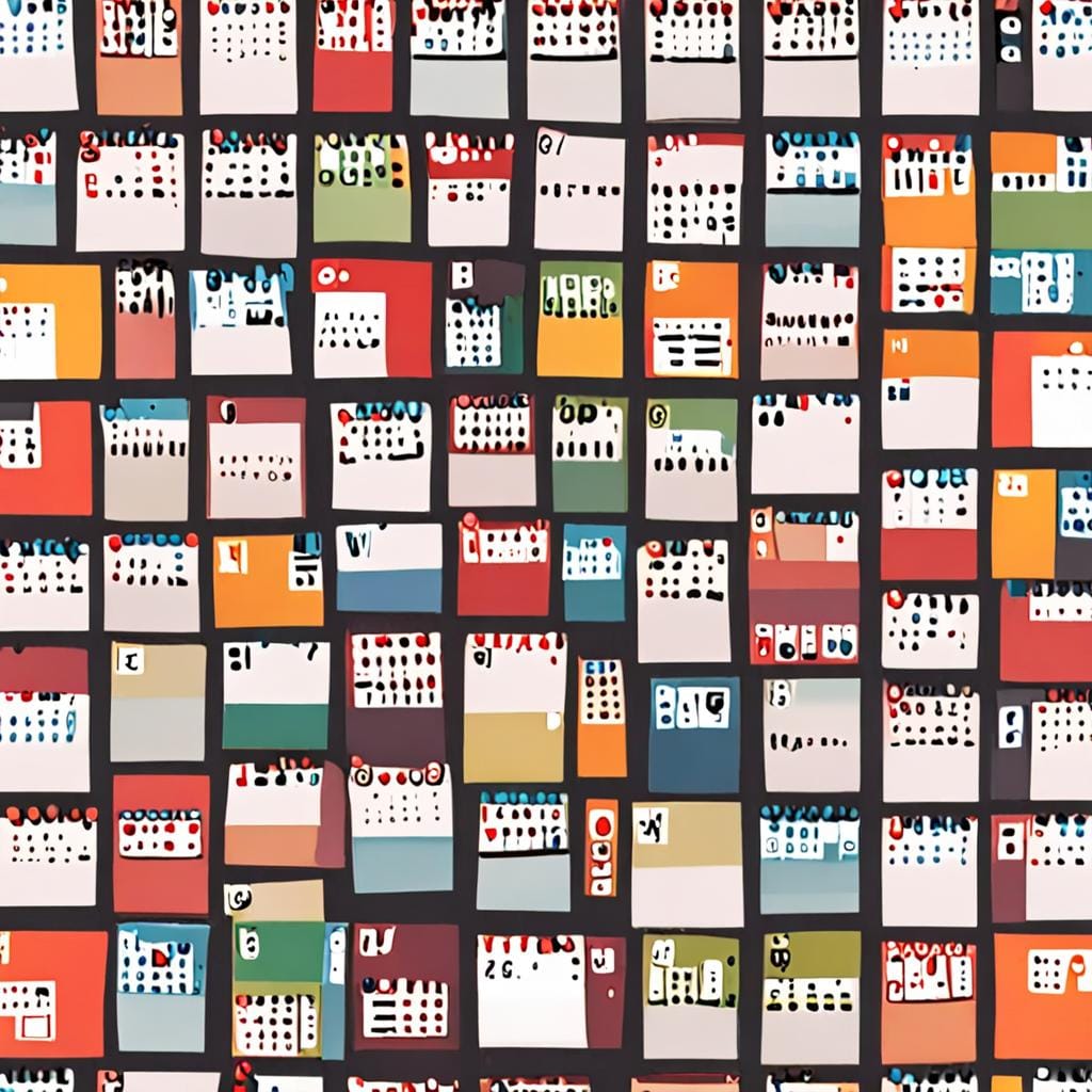 crowded calendar icon