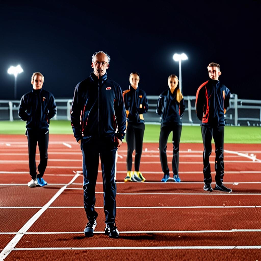 night track coaching session