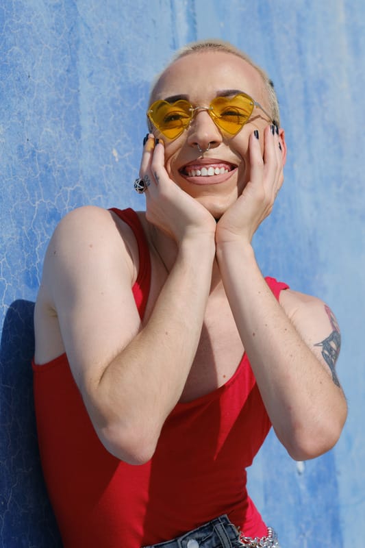 Person smiling with a new sense of ease