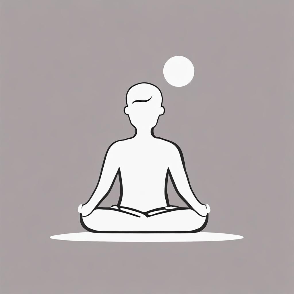 calm meditation person icon
