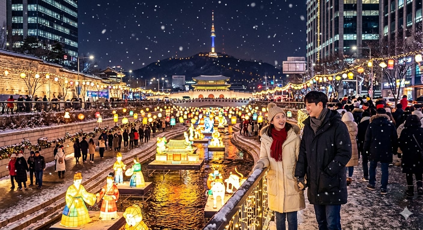 Seoul winter entertainment with Korean shows, K-pop experiences and illuminated city streets