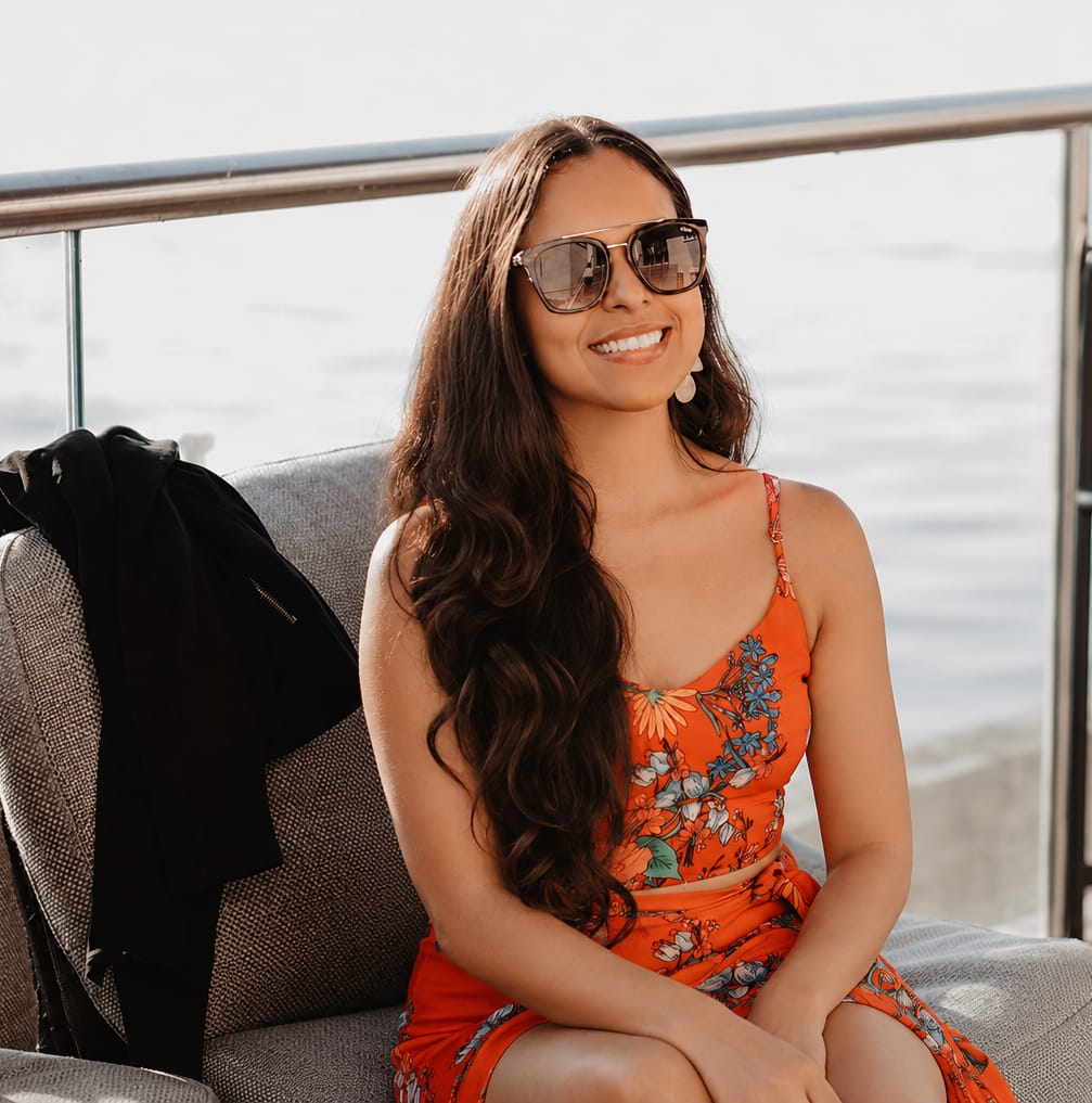 Long, healthy-looking hair after adopting an intentional hair care routine