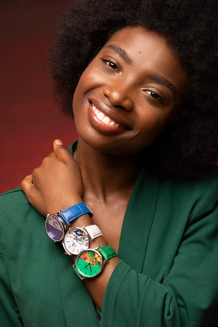 Portrait professionnel avec produit